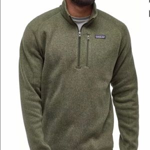 Patagonia Men's Better Sweater 1/4 Zip Pullover- Industrial Green. Mens medium.